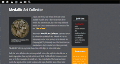Desktop Screenshot of medallicartcollector.com